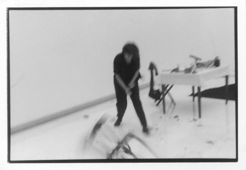 2000 L'art de la performance : Théorie et pratique Festival a accion y su huella, Santiago de Compostela (Espagne) Fotos: Joan Casellas